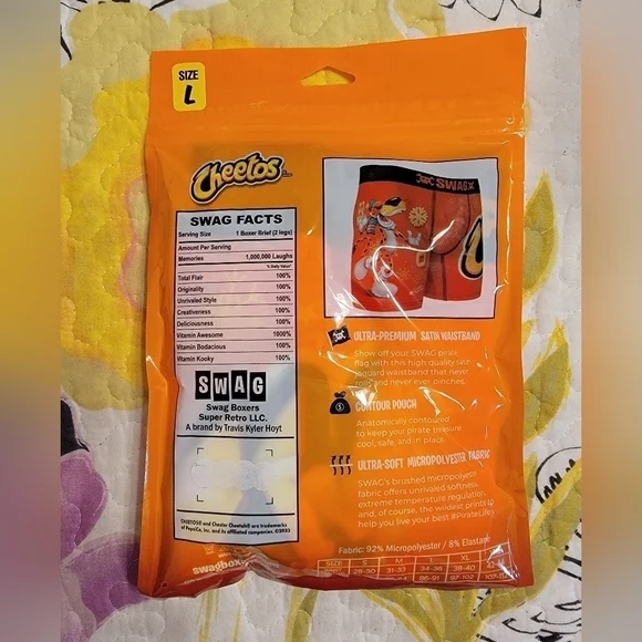 NWT Men's Boxer Briefs with Cheetos Design - Picture 2 of 2